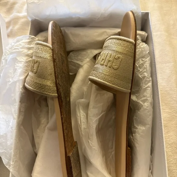 Dior Gold Women's Slides - Picture 4 of 6